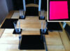Set of 4 Perspex Place Mats and Coasters (Pink) photograph